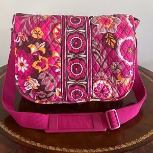 Vera Bradley Carnaby Floral Large Messenger Bag